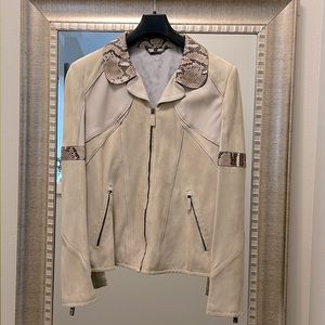 Roberto Cavalli leather / lamb jacket